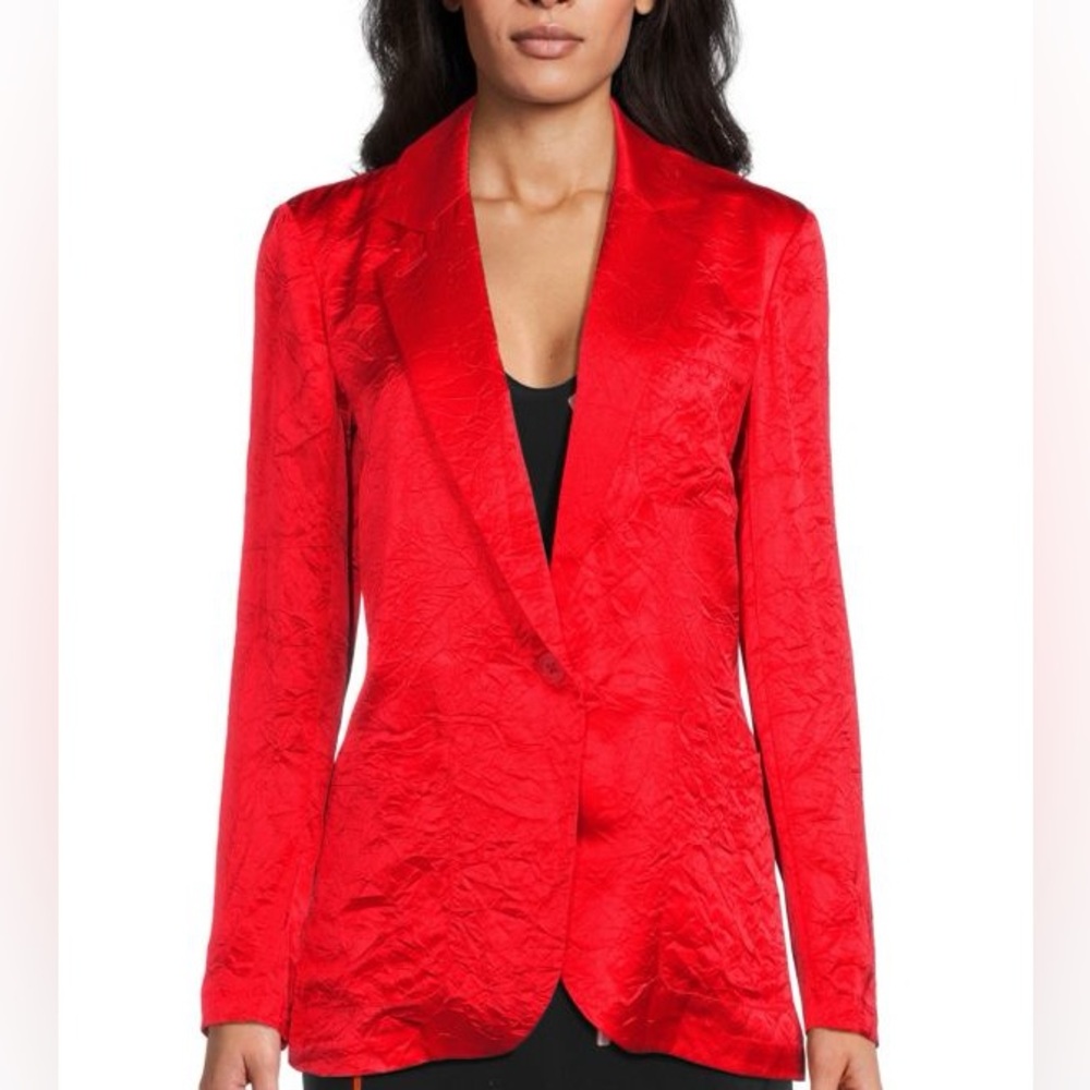 Equipment Eliette Crinkled Silk Sportcoat